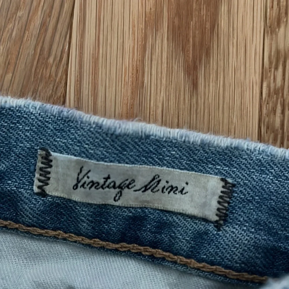 Denim & Supply Ralph Lauren Vintage Mini Distressed Blue Jean Skirt Size 28 - Picture 5 of 6